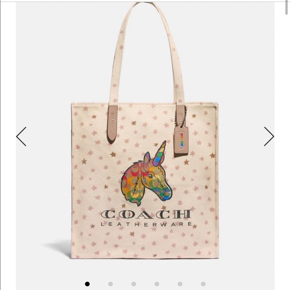 Coach Unicorn Rainbow Tote NEW RARE